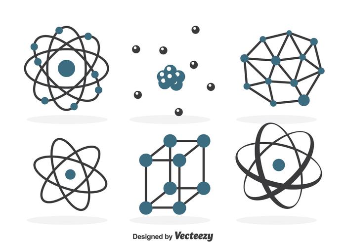 Atomnium Ikoner Set vektor