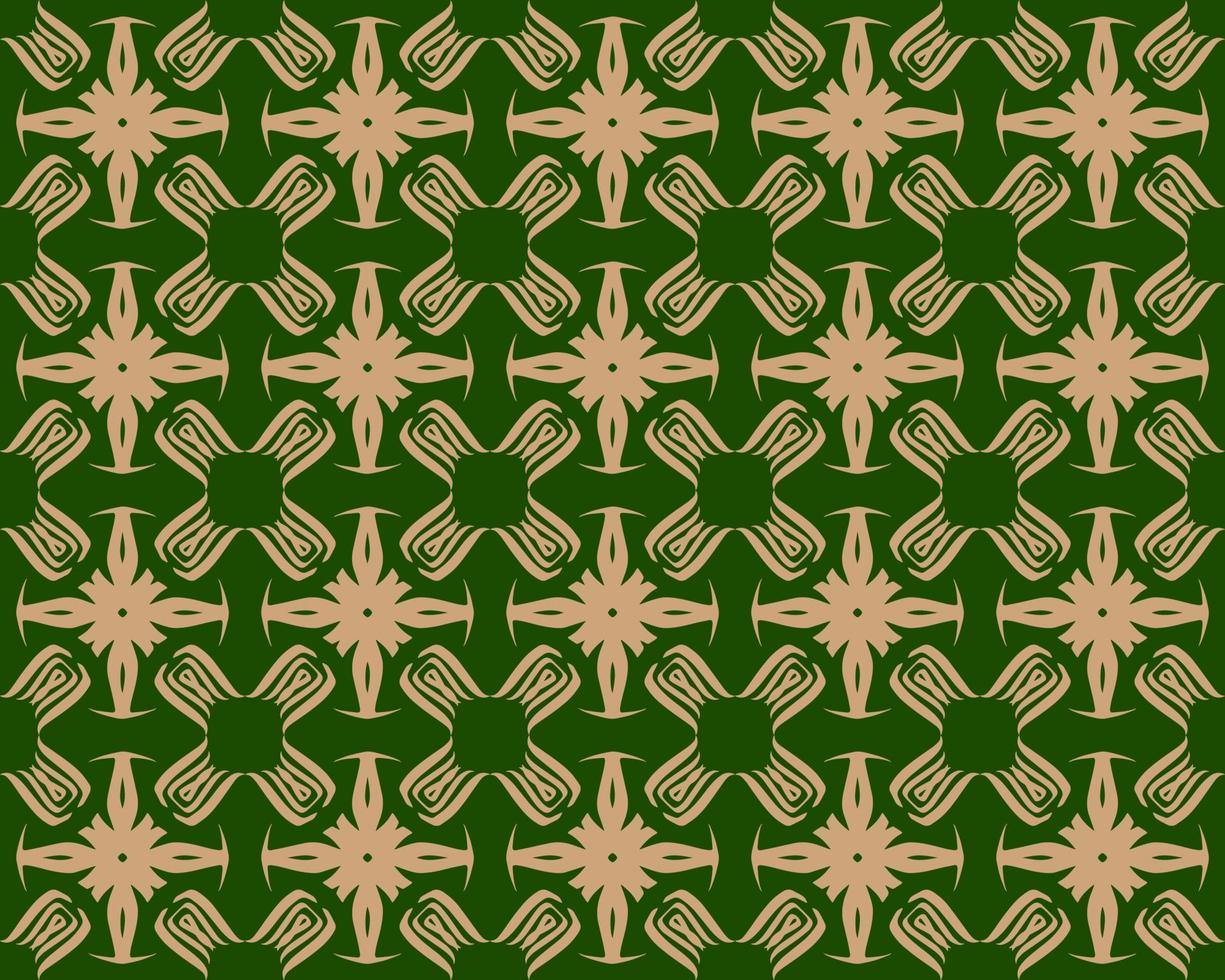 elegantes grünes geometrisches nahtloses muster mit stammesform. muster im ikat-, azteken-, marokkanischen, thailändischen, luxuriösen arabischen stil. Ideal für Stoffkleidung, Keramik, Tapeten. Vektor-Illustration. vektor