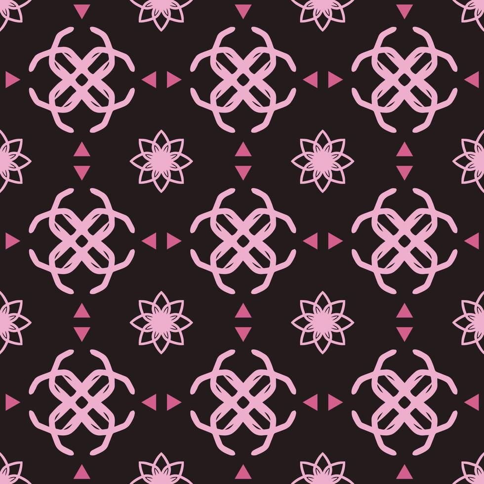 rosa geometrisk sömlös mönster med stam- form. mönster designad i ikat, aztek, marockanska, thai, lyx arabicum stil. idealisk för tyg plagg, keramik, tapet. vektor illustration.