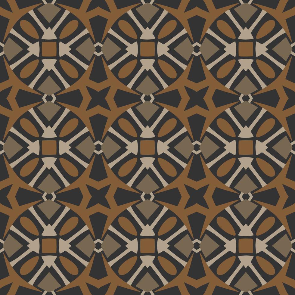 symmetri sömlös mönster. beige och brun Färg. lyx stil. idealisk för tyg plagg, keramik, tapet. vektor illustration.
