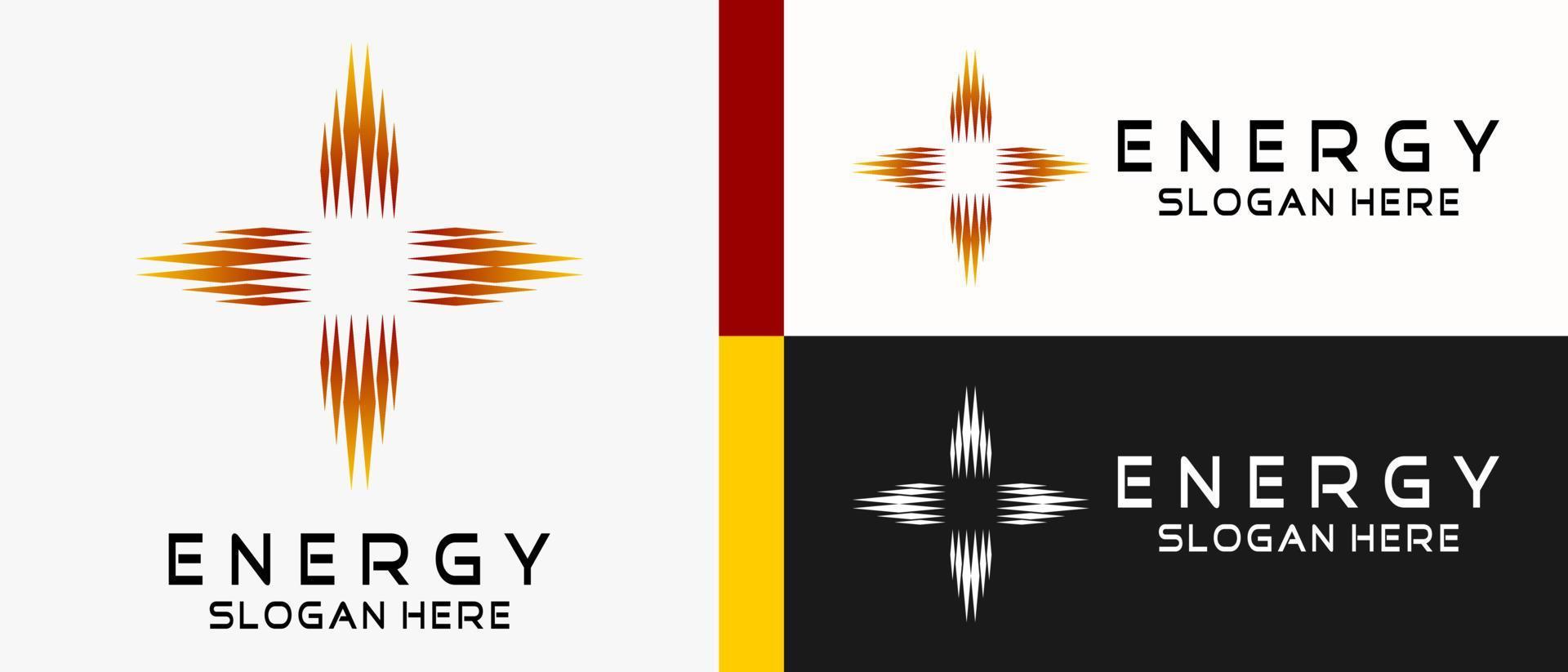 Energie-Logo-Design-Vorlage mit kreativem abstraktem Konzept der Sternstrahlenform. Premium-Vektor-Logo-Illustration vektor