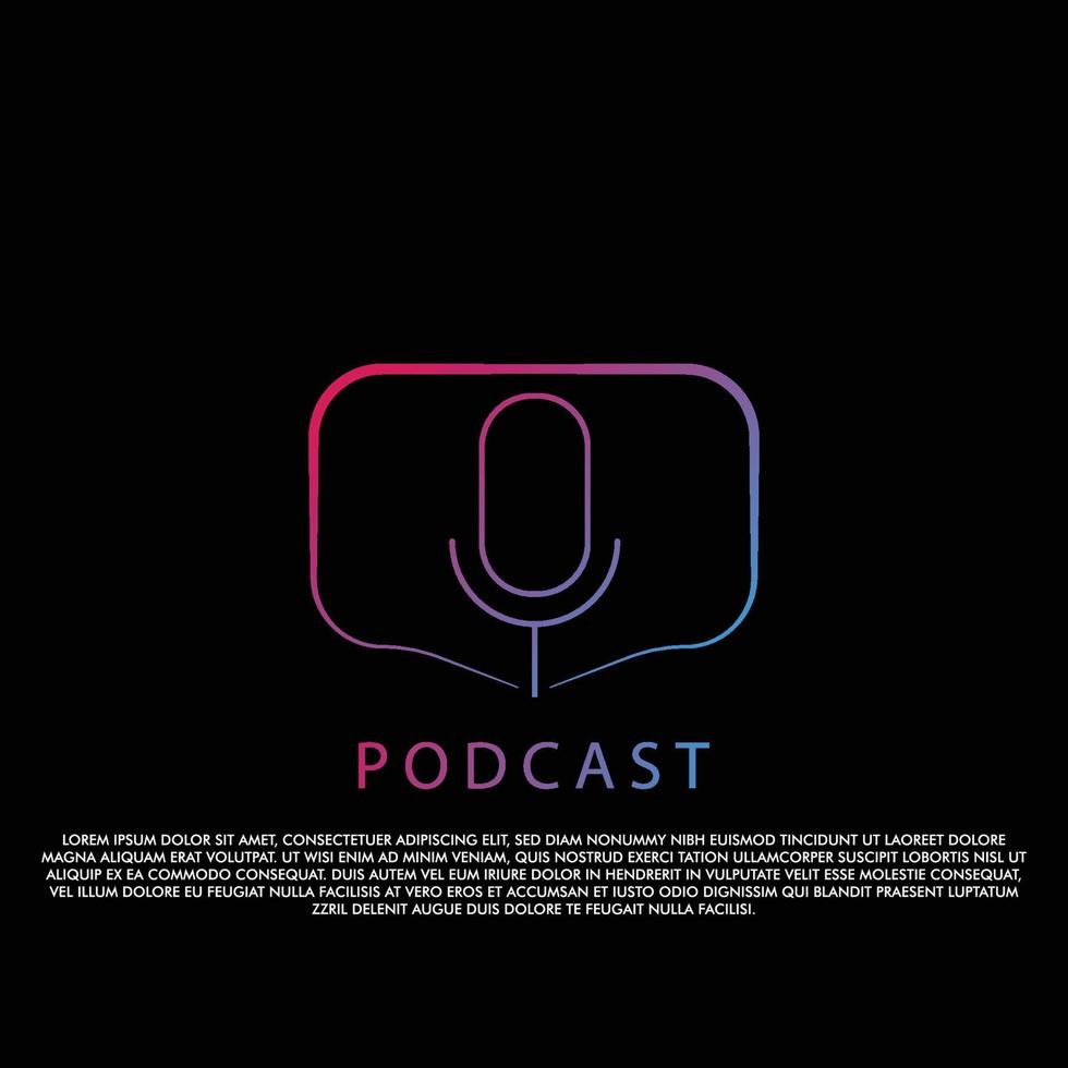 Podcast-Logo-Vektor vektor