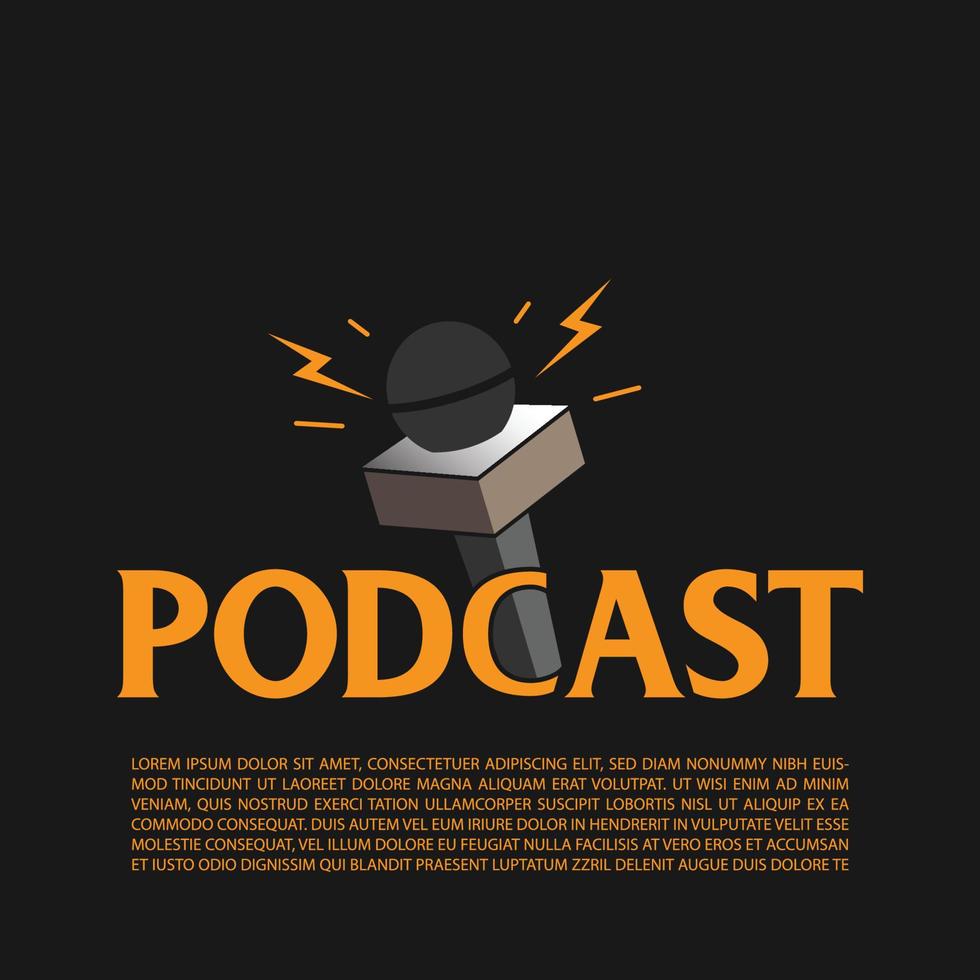 Podcast-Logo-Vektor vektor