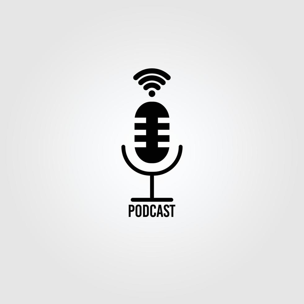 podcast logotyp vektor