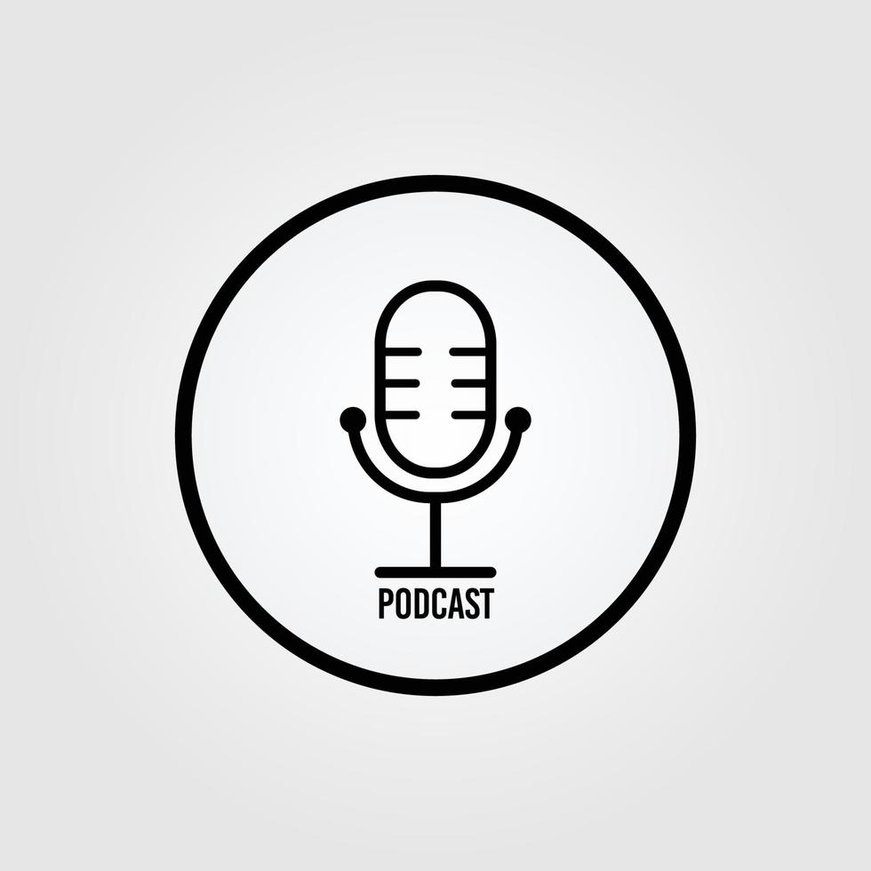 podcast logotyp vektor