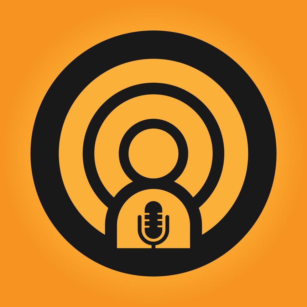 podcast logotyp vektor