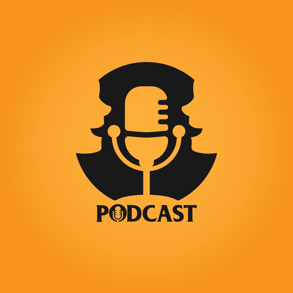 podcast logotyp vektor