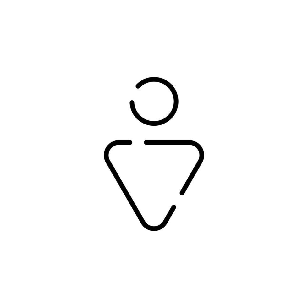 kön, tecken, manlig, kvinna, hetero prickad linje ikon vektor illustration logotyp mall. lämplig för många syften.