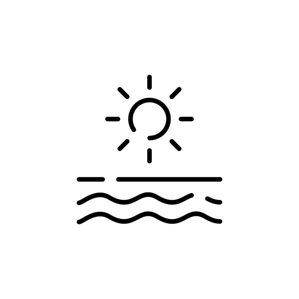 Sonnenaufgang, Sonnenuntergang, Sonne gepunktete Linie Symbol Vektor Illustration Logo Vorlage. für viele Zwecke geeignet.