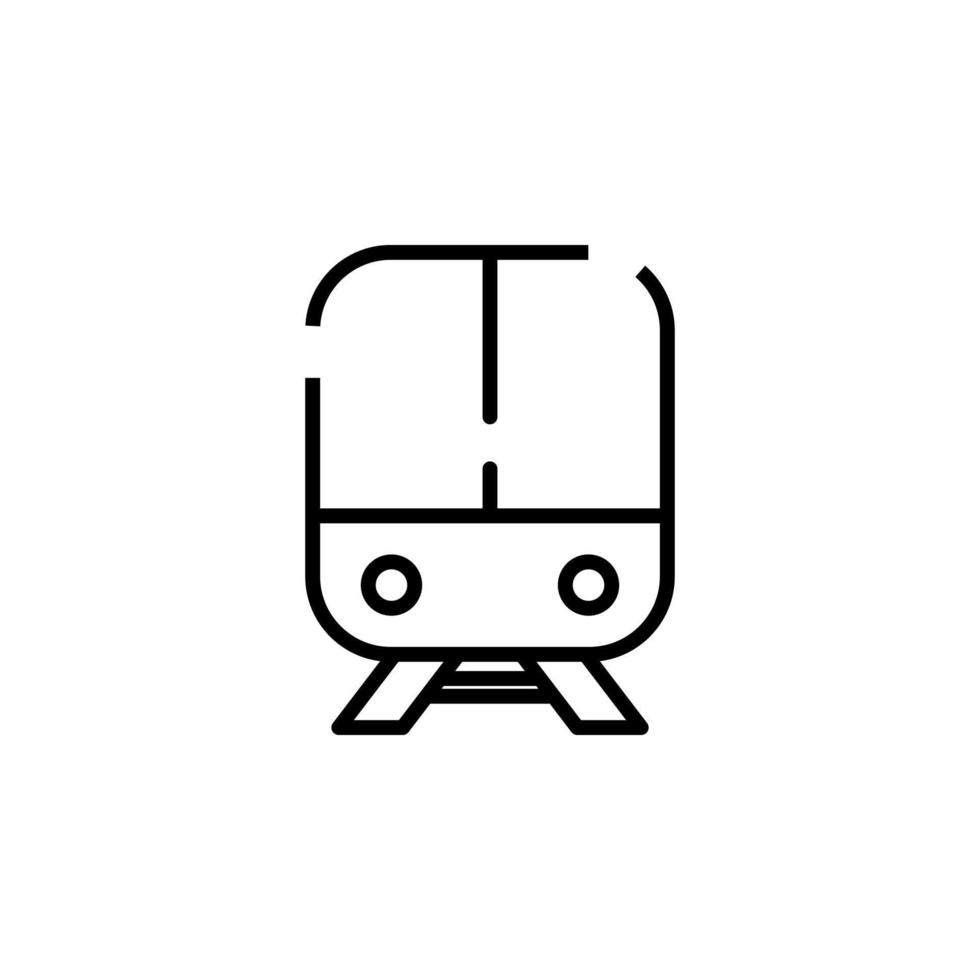 tåg, lokomotiv, transport prickad linje ikon vektor illustration logotyp mall. lämplig för många syften.