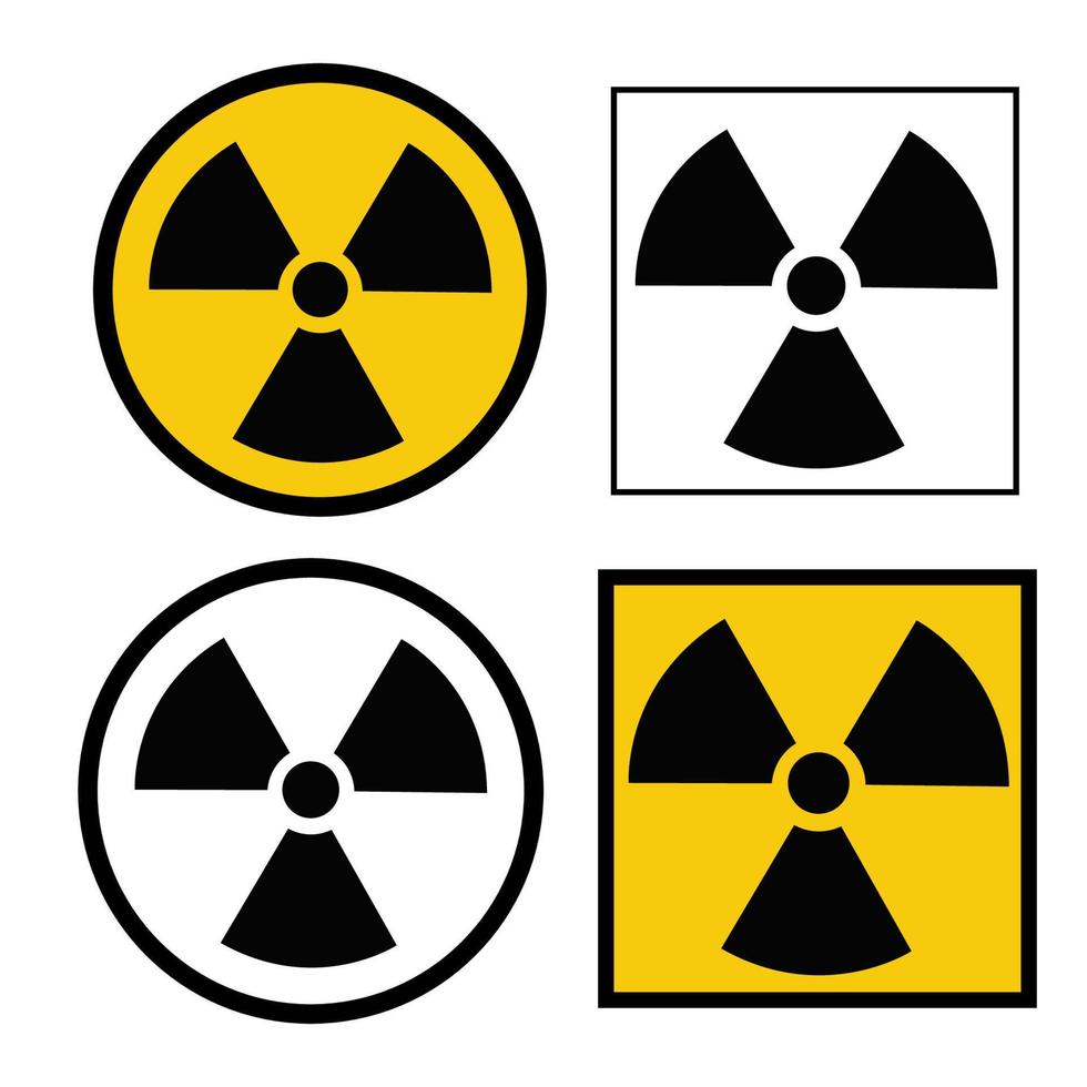 strålning fara vektor piktogram.joniserande strålning fara symbol