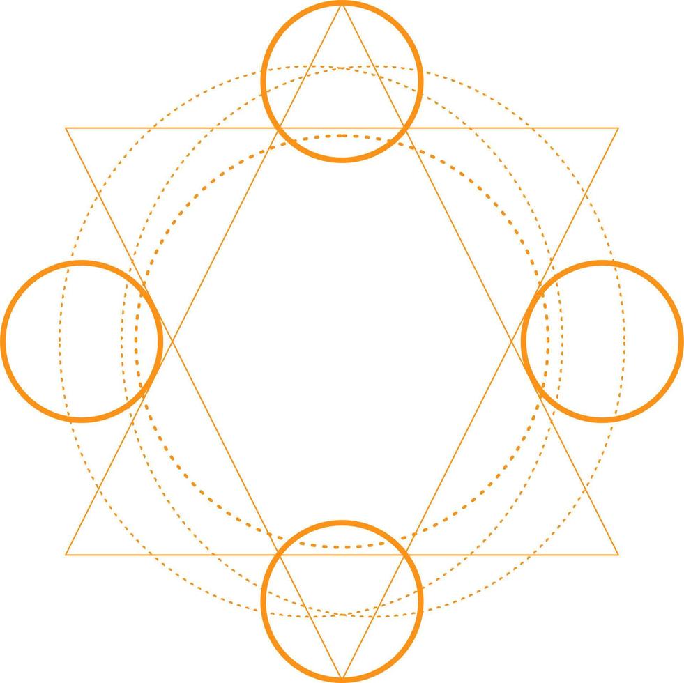 abstrakte heilige geometrieformgestaltungselemente. Monoline mystisches Vektordesign. vektor