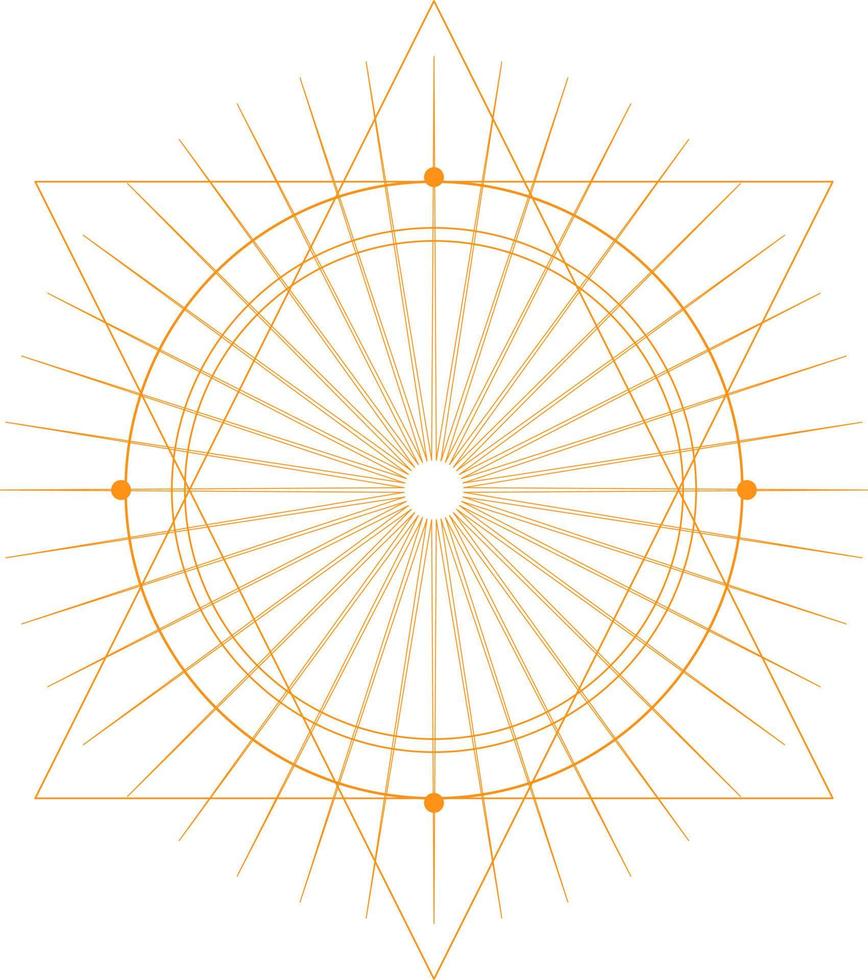 abstrakte heilige geometrieformgestaltungselemente. Monoline mystisches Vektordesign. vektor