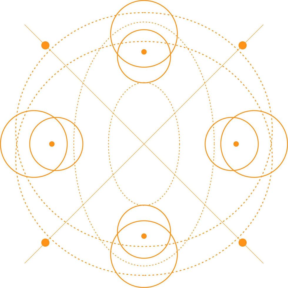 abstrakte heilige geometrieformgestaltungselemente. Monoline mystisches Vektordesign. vektor