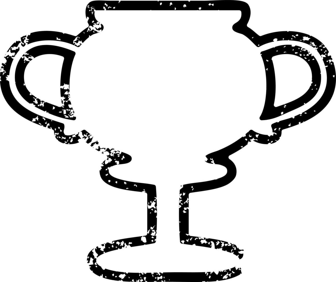 Trophy Cup Distressed-Symbol vektor