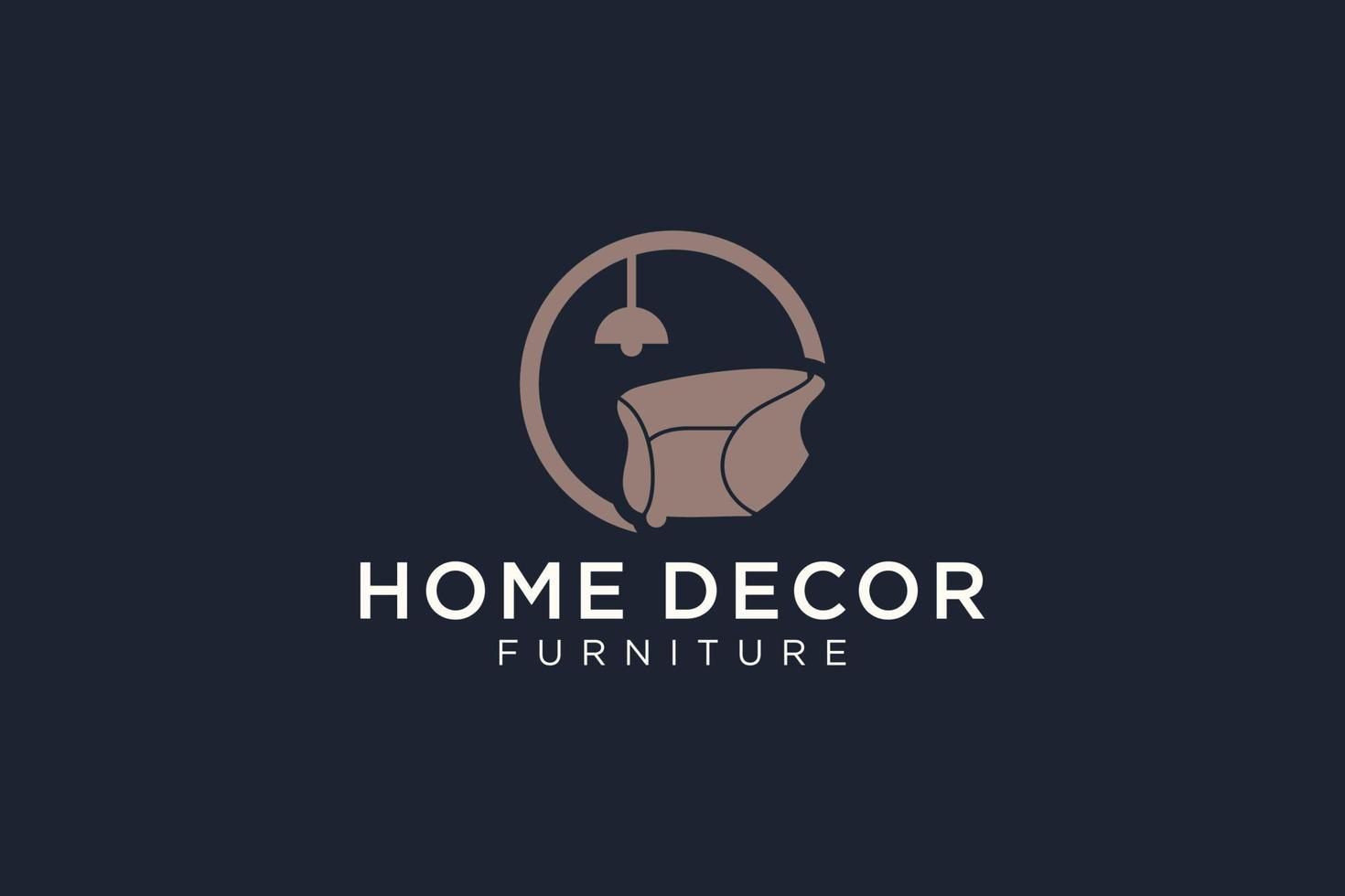 möbel logotyp design inspiration, soffa, tabell, Hem möbel vektor