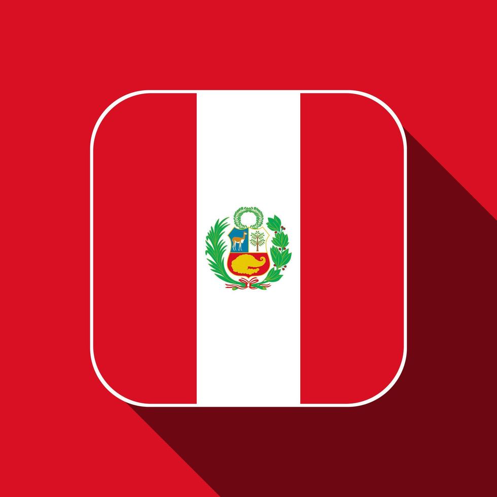 Peru-Flagge, offizielle Farben. Vektor-Illustration. vektor