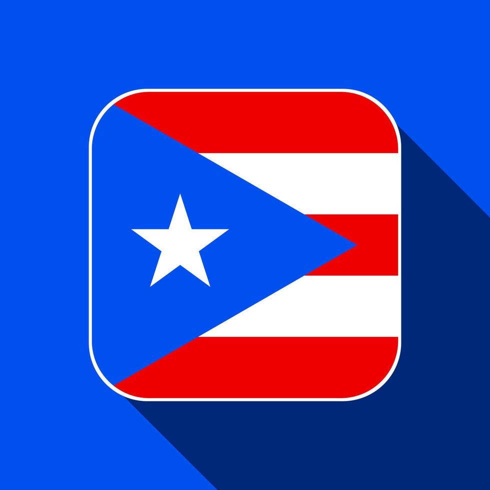 puerto rico flagga, officiella färger. vektor illustration.