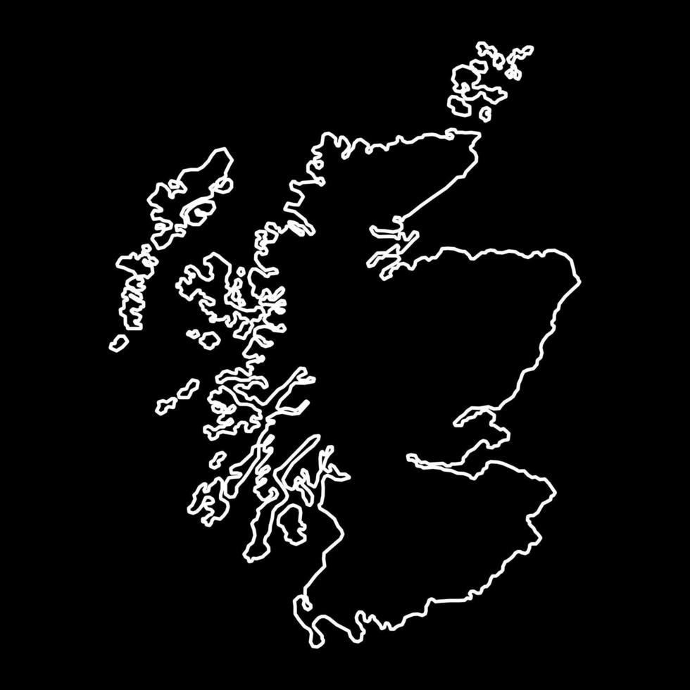 Karte der Region Schottland, Großbritannien. Vektor-Illustration. vektor