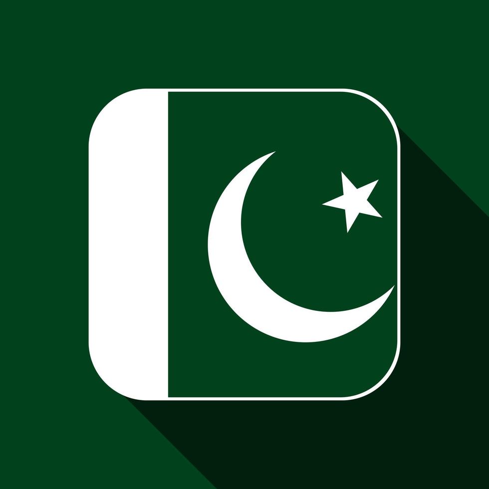 Pakistans flagga, officiella färger. vektor illustration.