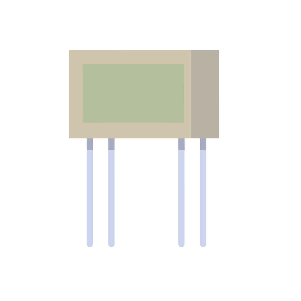 Widerstand. Elektrotechnik und Elektronik mit zwei Pins auf weißem Hintergrund vektor