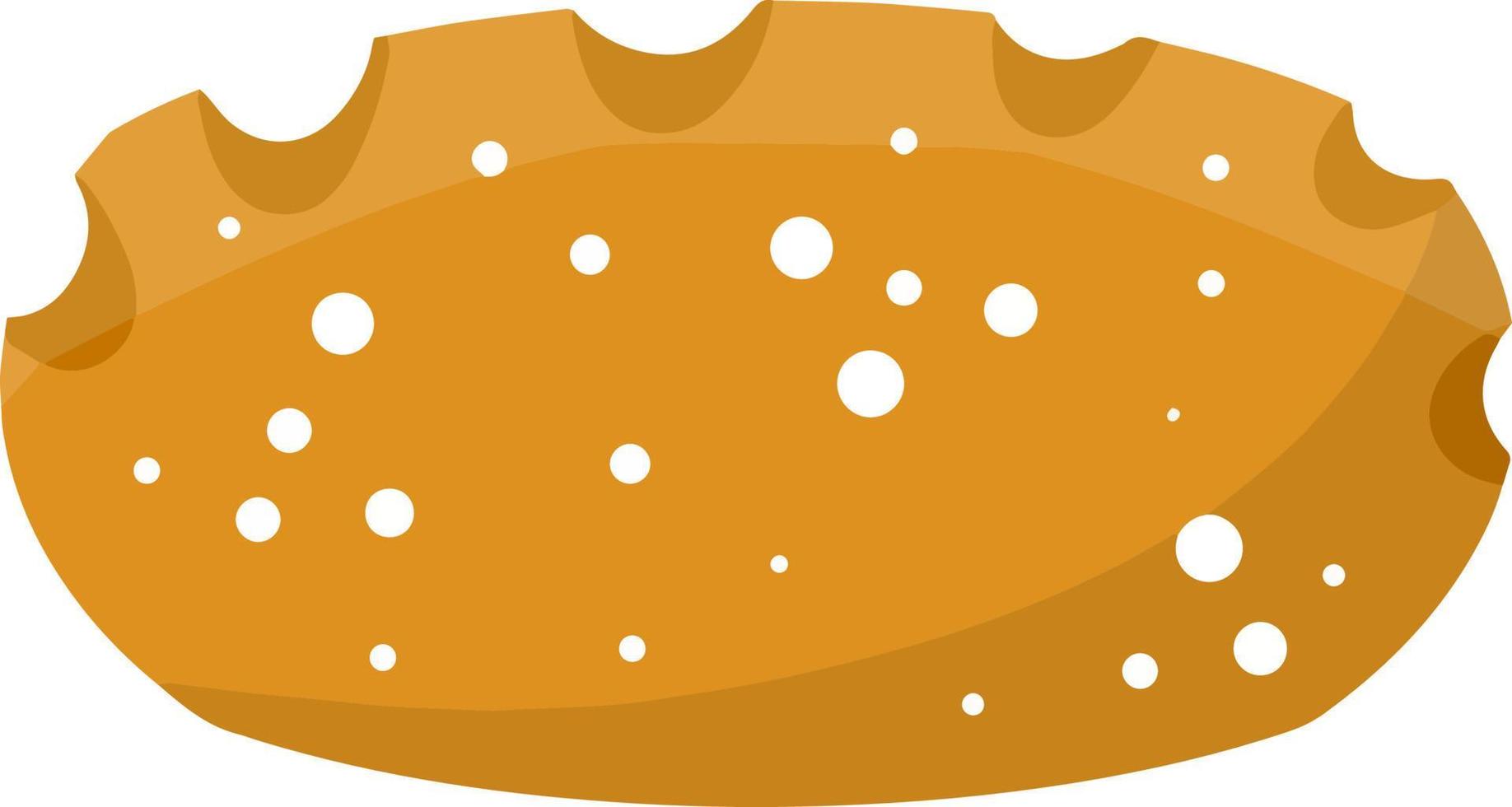 limpa av vit bröd. tecknad serie platt illustration. mat från spannmål och mjöl. franska baguette isolerat på vit. vektor