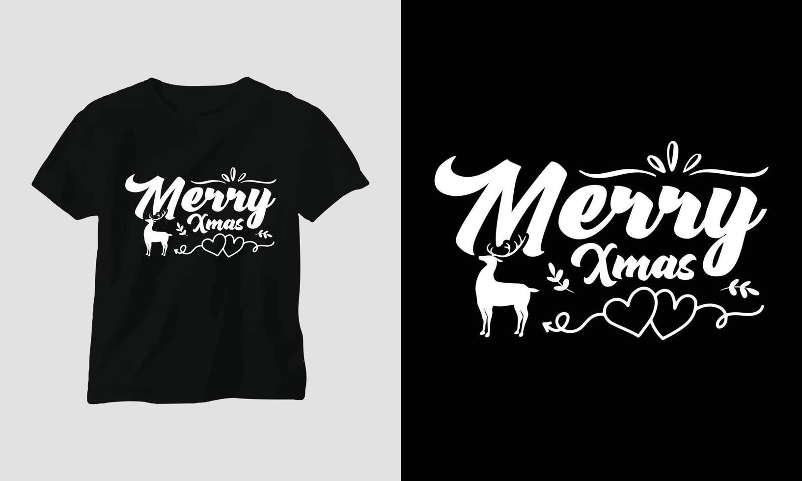 glad xmas - jul dag t-shirt design vektor