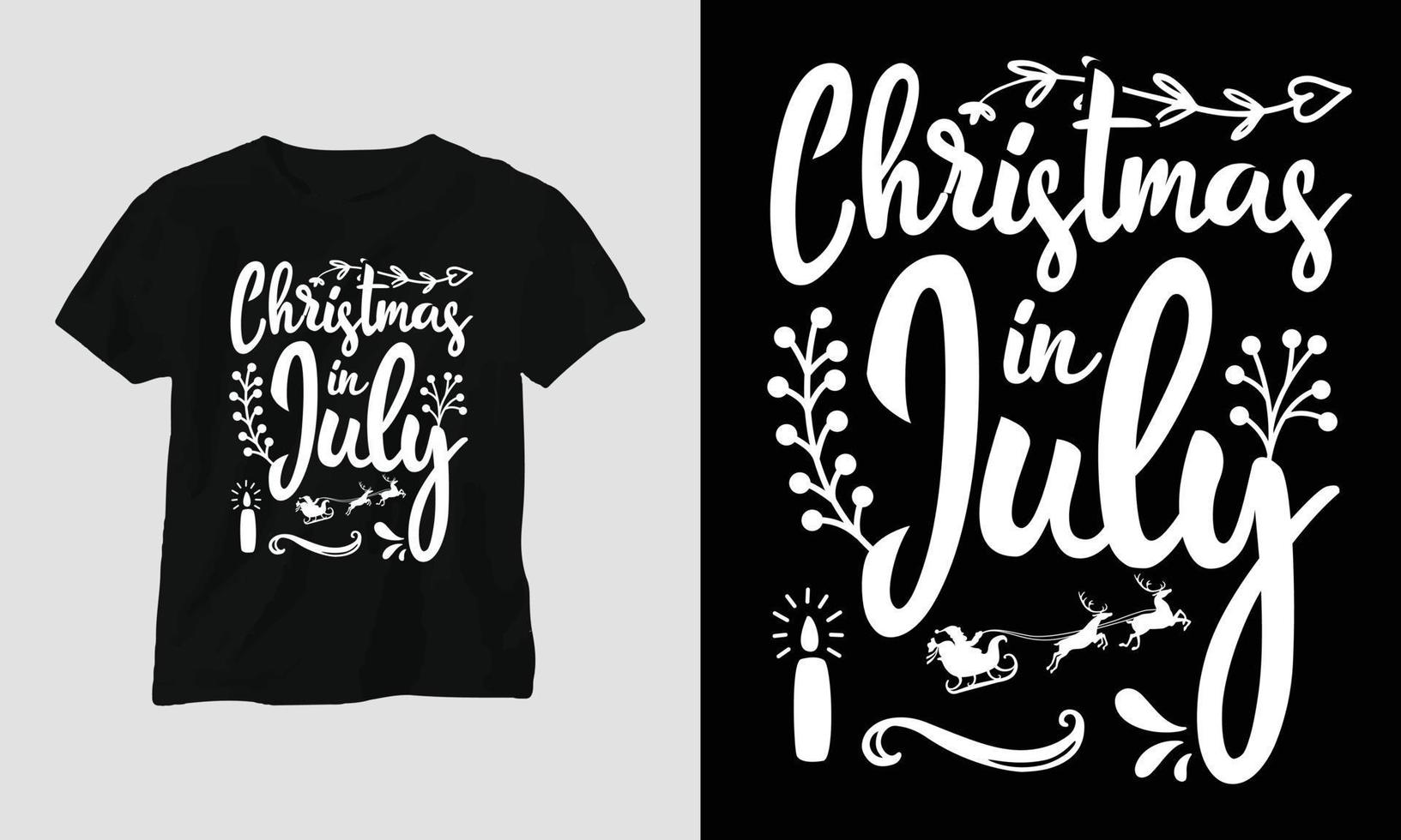 weihnachten im juli - weihnachtstag t-shirt design vektor