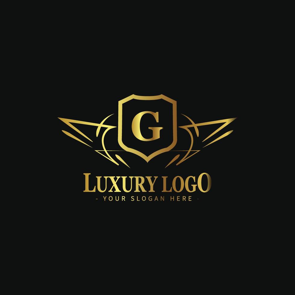 lyx logotyp mall för mode boutique, hotell eller restaurang branding vektor