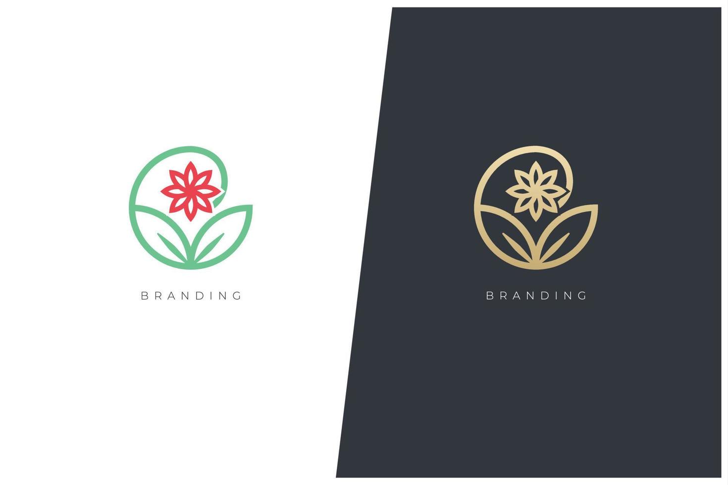 Wellness-, Natur- und Gesundheitsvektor-Logo-Konzeptdesign vektor