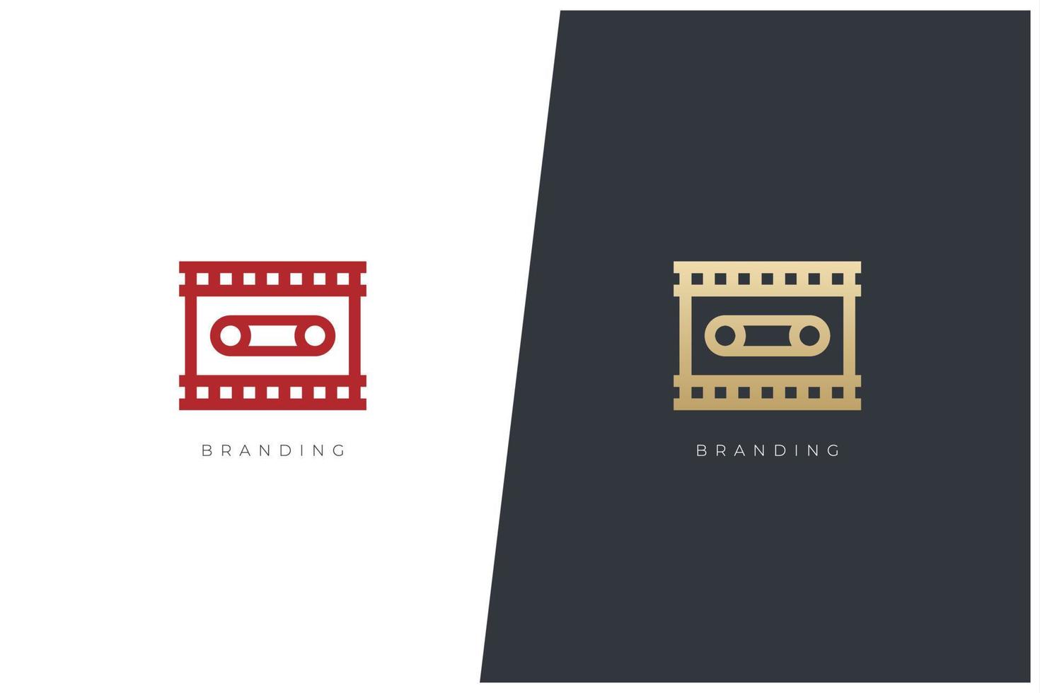 Kassette Musik Multimedia-Produktion Vektor-Logo-Konzept vektor