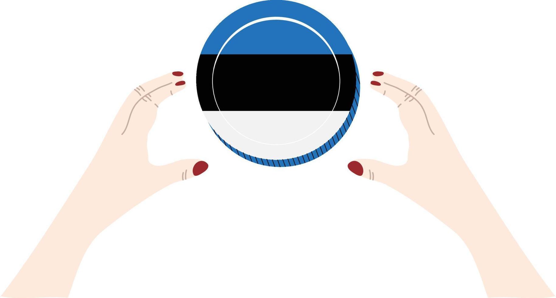 Estland-Flaggen-Vektorhand gezeichnet, Eur-Vektorhand gezeichnet vektor