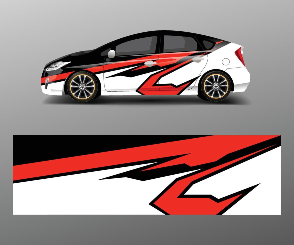 Wrap-Design für Sportwagenrennen. Vektor-Design-Vorlage-Design-Vektor vektor