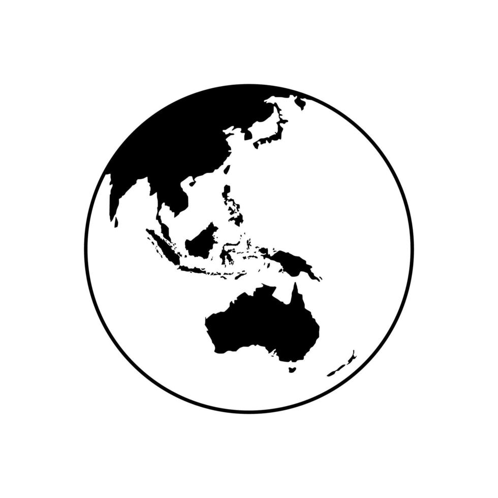 Weltkartenillustration für Logo, Piktogramm, Symbol, Symbol oder Grafikdesignelement. Vektor-Illustration vektor