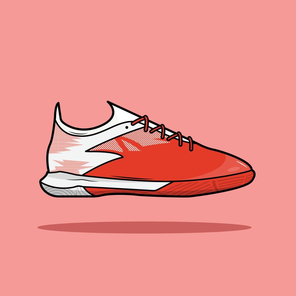 Illustration von orangefarbenen Futsal-Schuhen vektor