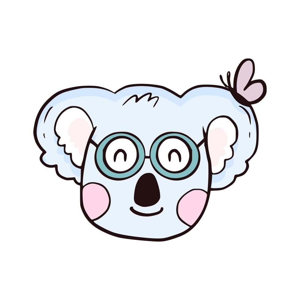 niedliche baby koala symbol illustration zeichnung vektor cartoon