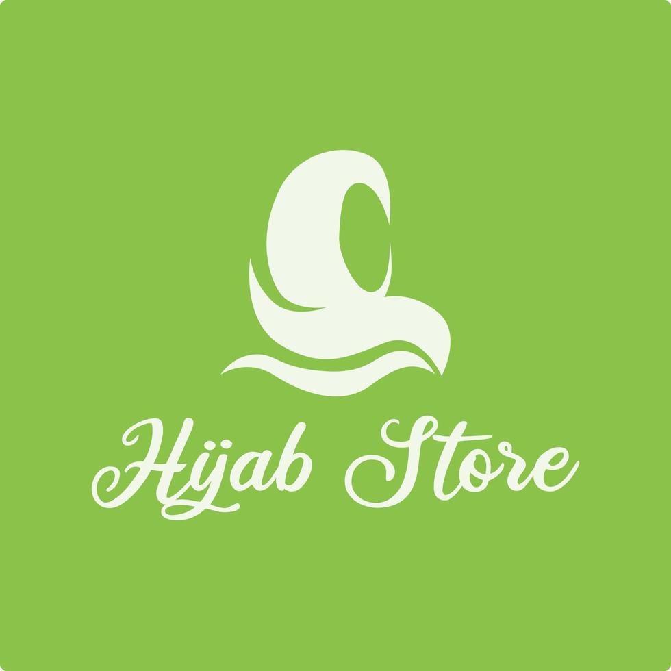 skön muslim hijab logotyp design bild vektor