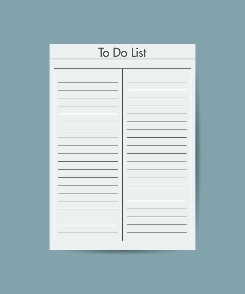 Aufgabenliste, Agenda, Planerpapier. flache isolierte Ikone auf grauem Hintergrund vektor