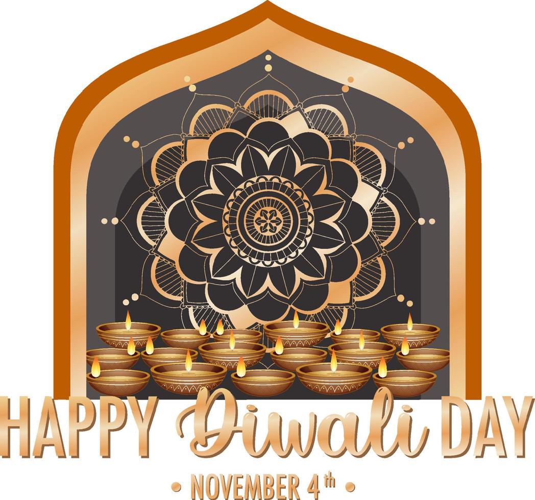 glückliches Diwali-Tag-Logo-Design vektor