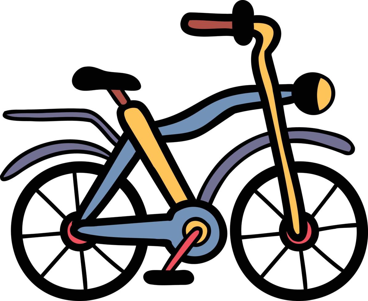 hand dragen cykel illustration vektor