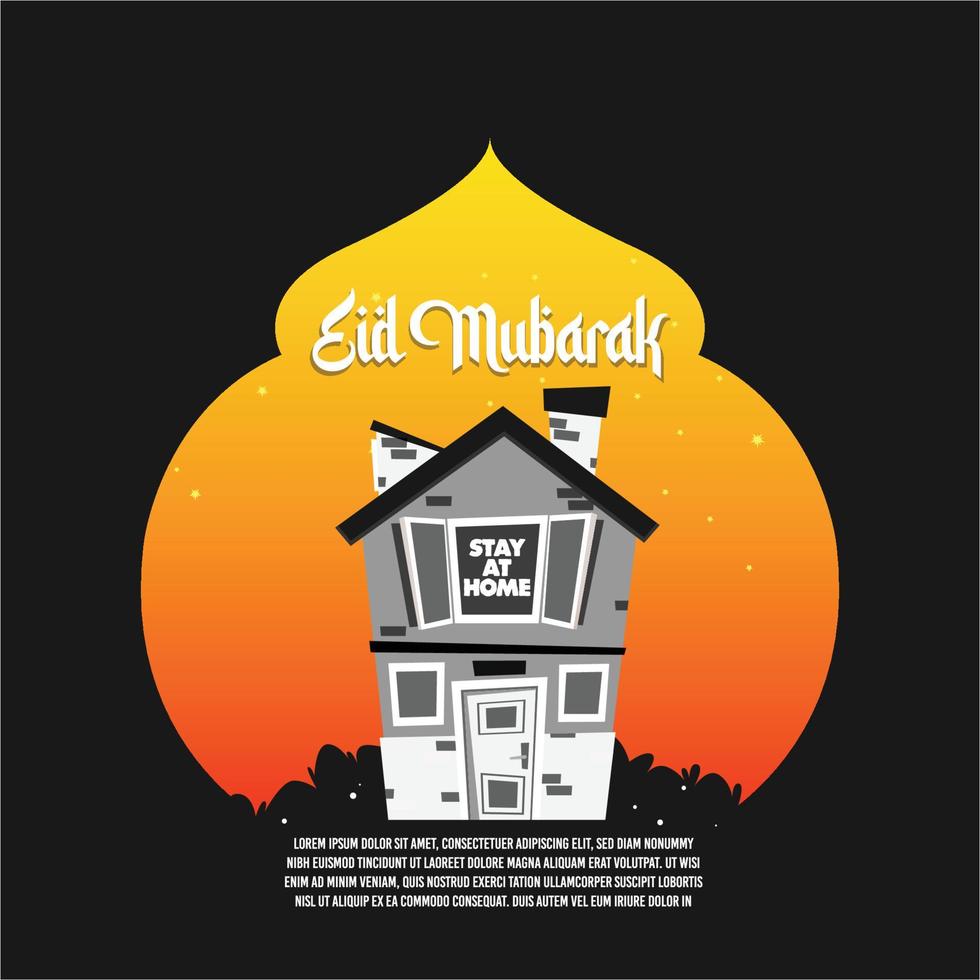 eid mubarak logotyp vektor