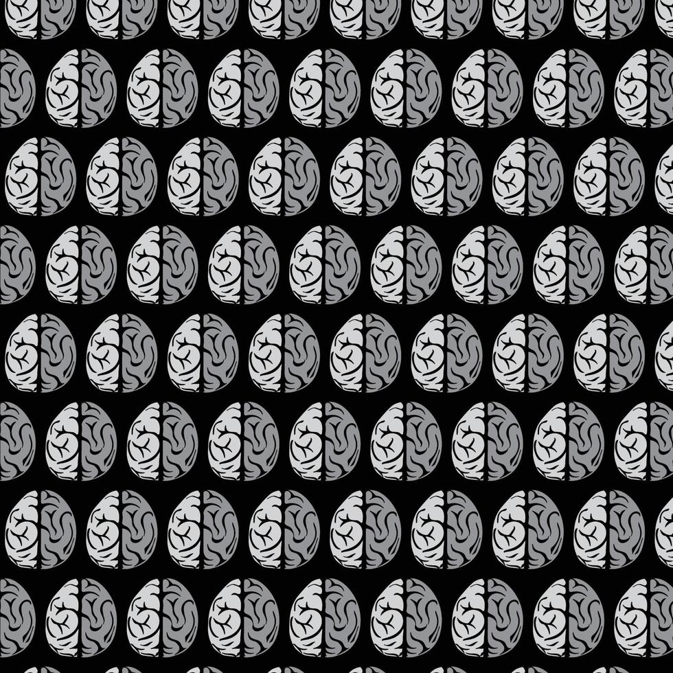 Cartoon-Gehirn-Muster-Hintergrund vektor