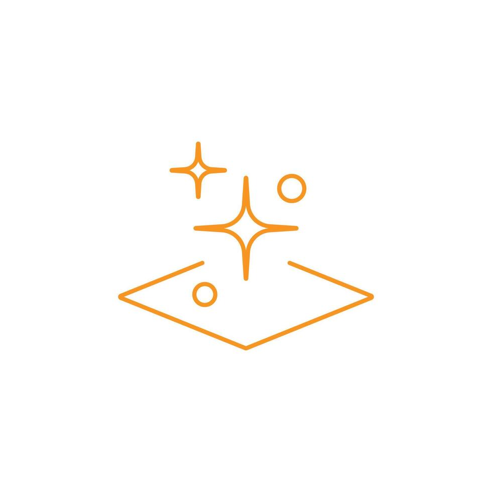 eps10 orangefarbenes Vektorsymbol für einfache Reinigung der Oberfläche isoliert auf weißem Hintergrund. Keramikfliesen-Reinigungssymbol in einem einfachen, flachen, trendigen, modernen Stil für Ihr Website-Design, Logo und mobile App vektor