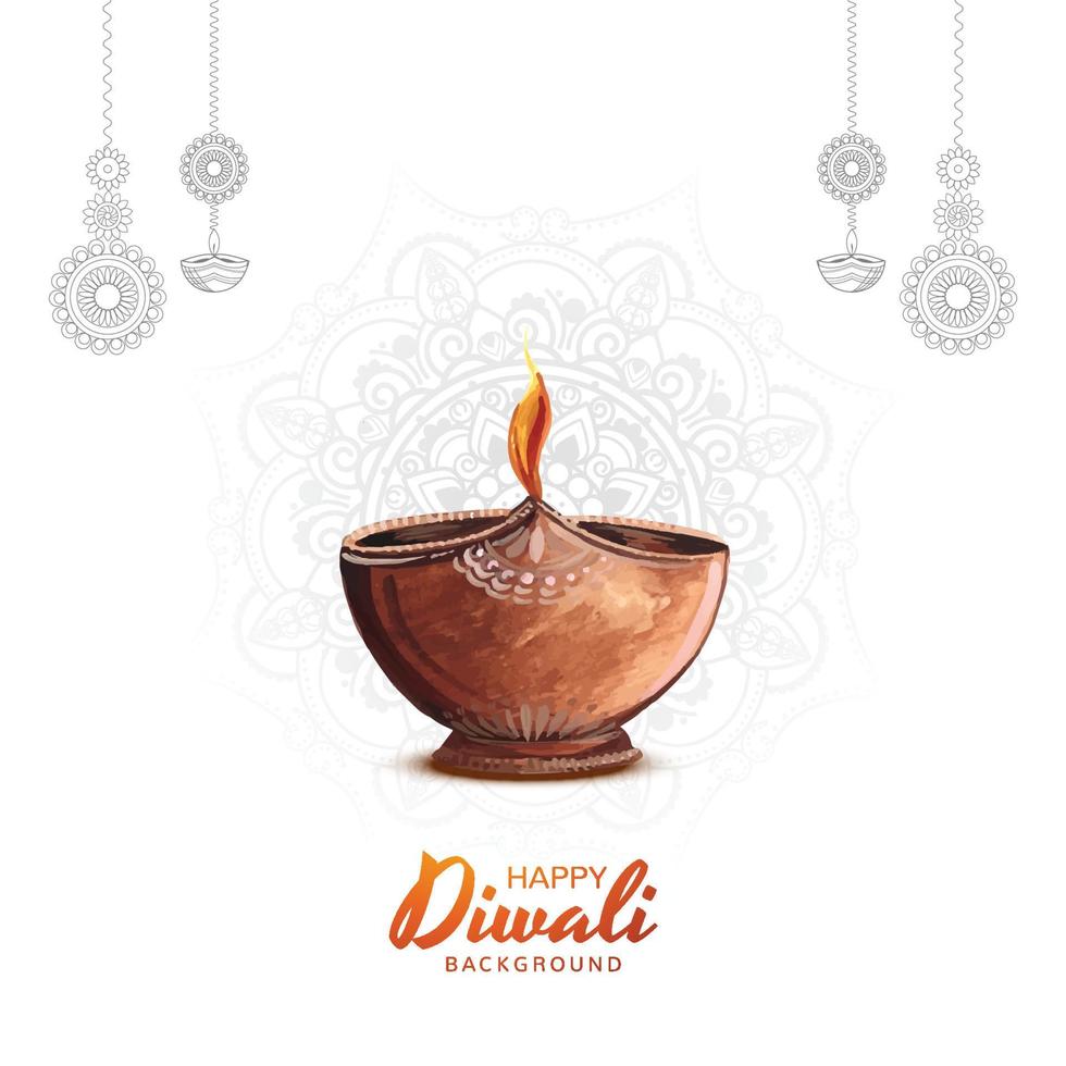 glücklicher diwali-feiertagshintergrund für lichtfestivaldesign vektor