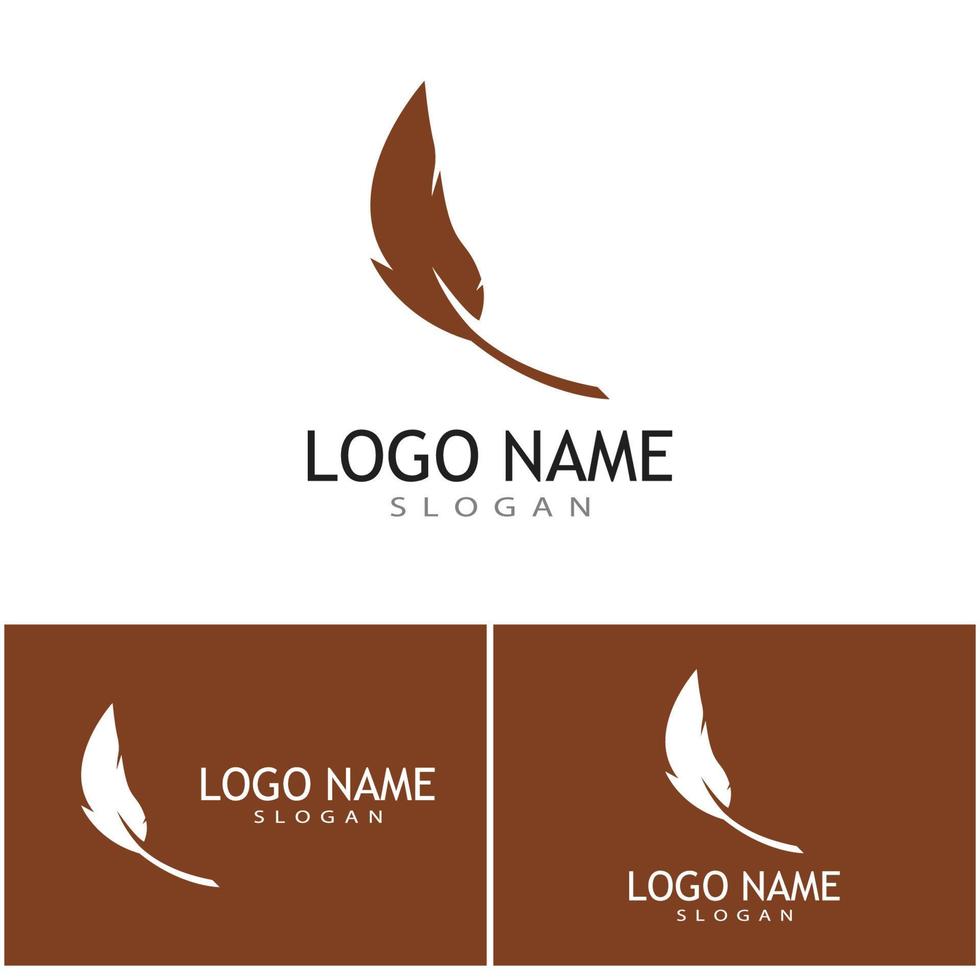 fjäder ilustration logotyp vektor mall design