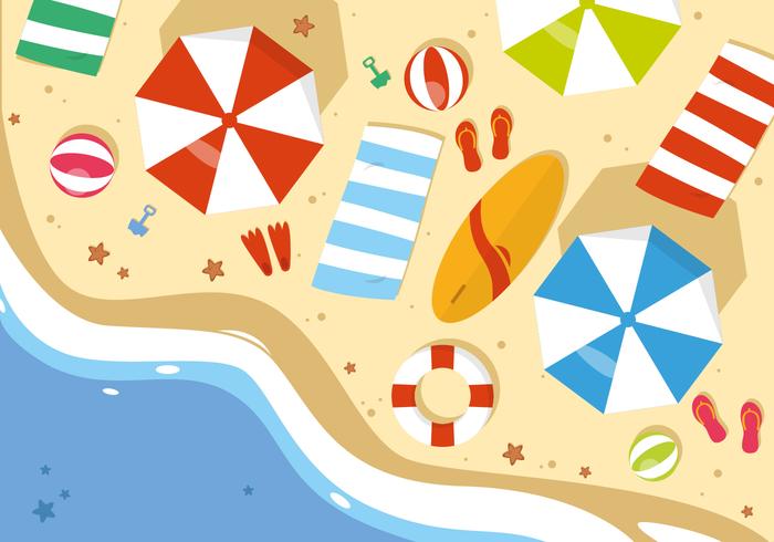 Gratis Summer Beach Vector Illustration