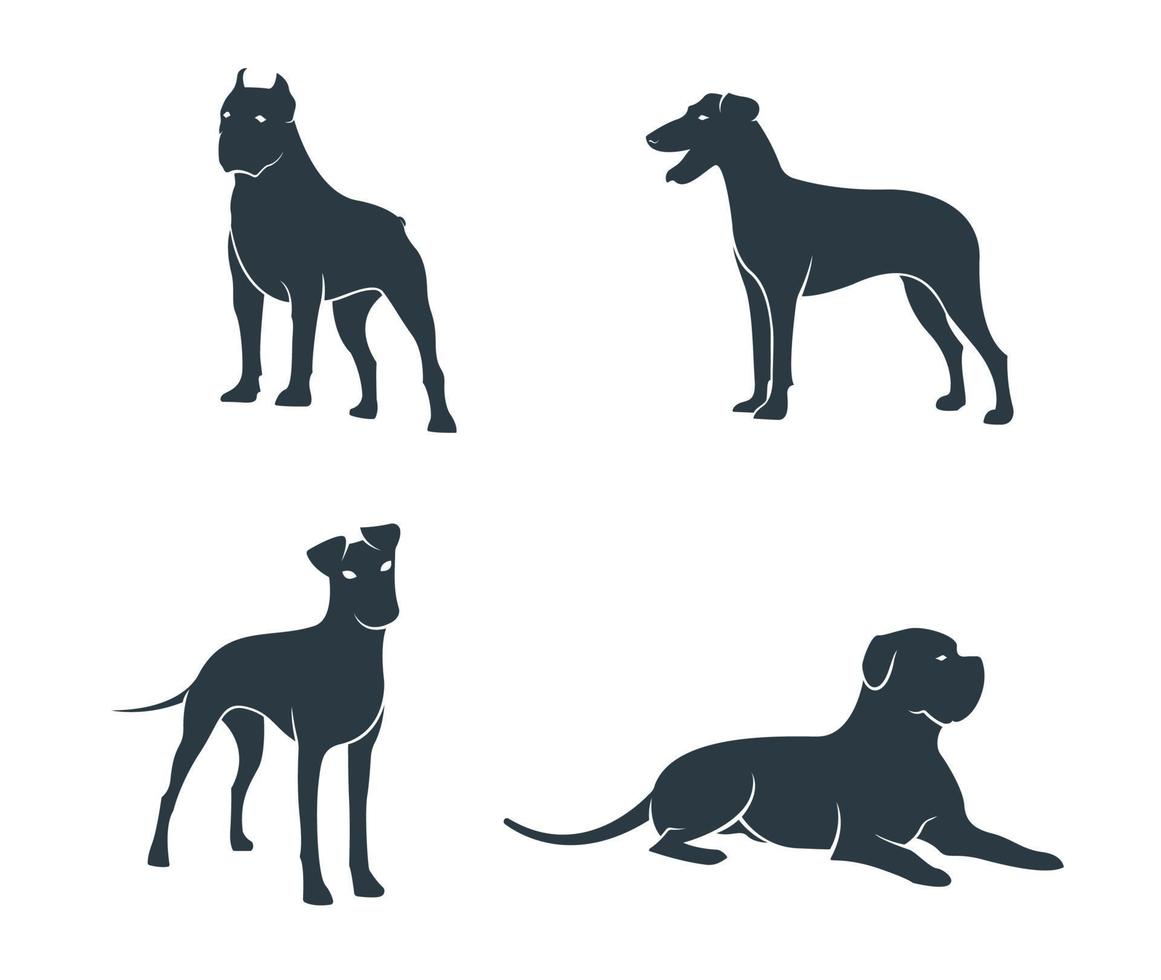 Symbol für schwarze Hunde vektor