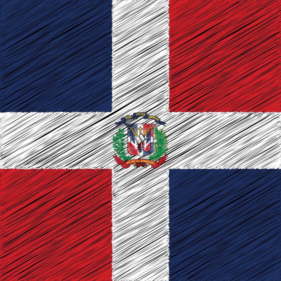 nationaltag der dominikanischen republik 27. februar, quadratisches flaggendesign vektor