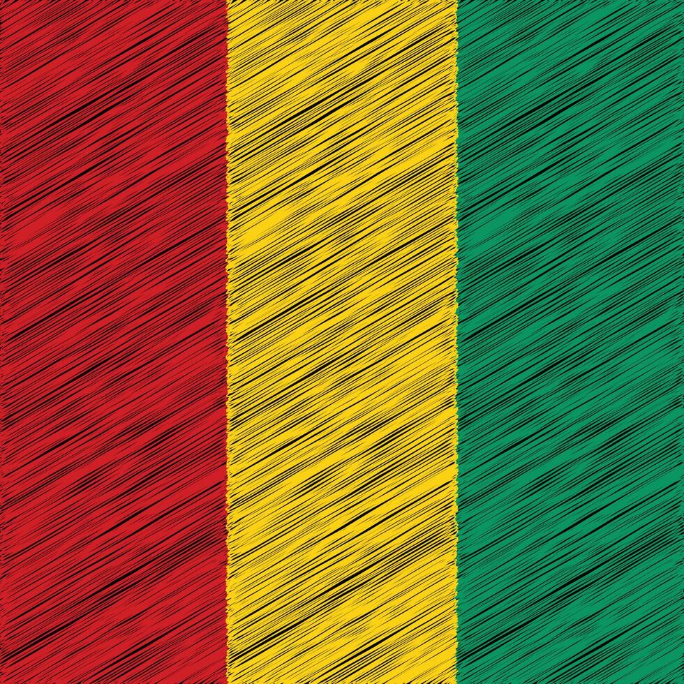 guinea oberoende dag 2 oktober, fyrkant flagga design vektor