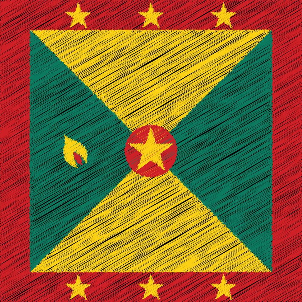 grenada unabhängigkeitstag 7. februar, quadratisches flaggendesign vektor